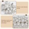 24 PCS Wedding Bridal Hair Combs Pearls Flower Hair Side Comb Bridal Rhinestone Hair Clips Hairpieces Wedding Hairs Accessories for Brides Bridesmaids (Silver) view 2