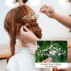 24 PCS Wedding Bridal Hair Combs Pearls Flower Hair Side Comb Bridal Rhinestone Hair Clips Hairpieces Wedding Hairs Accessories for Brides Bridesmaids (Silver) view 4