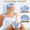100% Mulberry Silk Bonnet for Sleeping Women Braid Bonnet for Long Hair with Elastic Tie Band Hair Wrap for Braids Curly Hair view 3