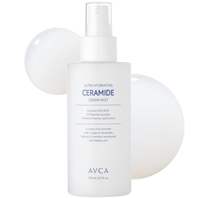 AVCA Ultra Hydrating Ceramide Cream Mist Milky Face Mist with 5 Ceramides for Deep Moisture, Soothing & Dewy Glow, Lightweight Moisture-Boosting Facial Spray for All Skin Types (5.07 fl oz)