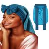 100% Mulberry Silk Bonnet for Sleeping Women Braid Bonnet for Long Hair with Elastic Tie Band Hair Wrap for Braids Curly Hair view 1