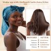 100% Mulberry Silk Bonnet for Sleeping Women Braid Bonnet for Long Hair with Elastic Tie Band Hair Wrap for Braids Curly Hair view 3