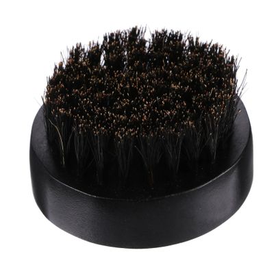BATHVEVE 1pc Wooden Handle Bristle Beard Brush for Men Premium Hair Styling Grooming Tool Soft Brush for Beard Cleaning Skin Moisturizing Bearded Men Black