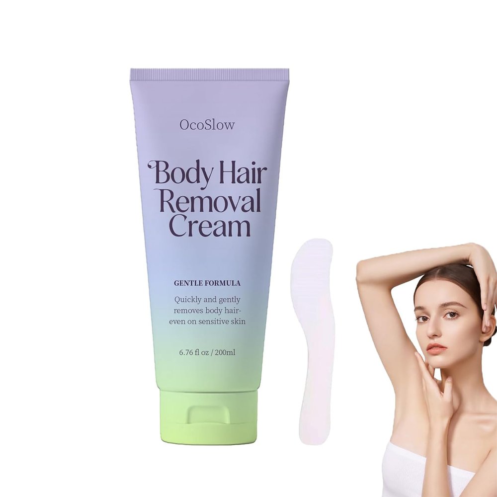 Body Hair Removal Cream with Spatula Applicator, Hydrateology Facial Hair Removal Cream for Women, Gentle Formula for Sensitive Skin, Long-Lasting Smooth Skin - 100ml