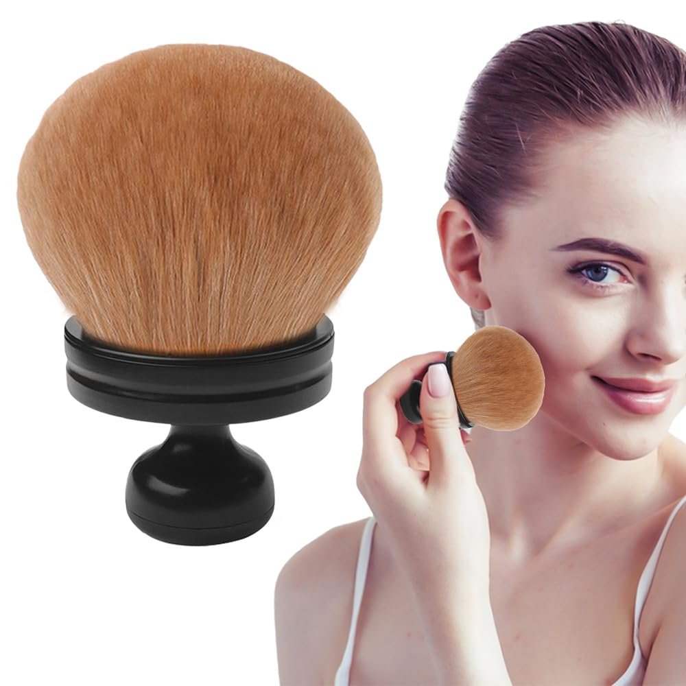 Extra Large Body Makeup Brush, 74mm Self Tanner Back Applicator, Legs Brush for Bronzers Blend Self Tanning Applicator, Body Makeup Brush for Legs, Face, Body Coverage Perfector (Black, 1 PCS)