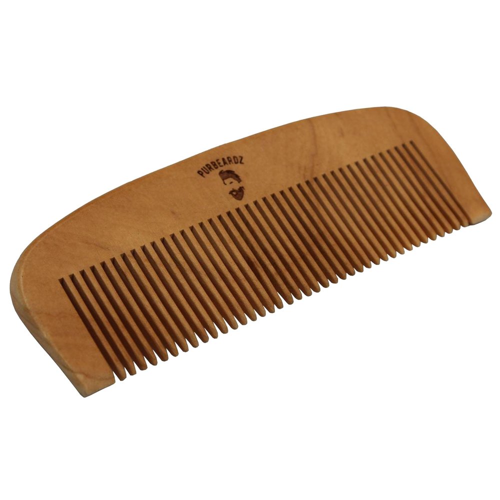 Case of 20  ManlyCare Wooden Beard Combs  Bulk Facial Hair Combs for Correctional Facilities, Mens Shelters, Hotels & Barbers