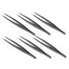 WEKADRIN 6pcs Stainless Steel Eyelash Tweezers Set Straight Professional Makeup Tweezers for Eyelash Extensions and Grafting Tool for Makeup Artists view 1