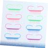 HONITANO Cleat Shape Nail Dust Brush Set of 8 Small Plastic Manicure Tools for Women and Girls for Nail Art and Cleaning view 3