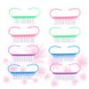 HONITANO Cleat Shape Nail Dust Brush Set of 8 Small Plastic Manicure Tools for Women and Girls for Nail Art and Cleaning view 4