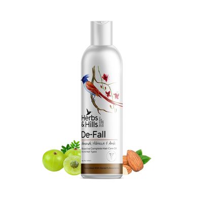Anti Hair Fall Oil - 100ml with Almond, Hibiscus & Amla, Bioactive Complete Hair Oil For All Hair Types, Helps to Promote Hair Growth, Strength & Shine, Improves Scalp Health