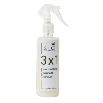 SIC Professional 3 in 1 Heat Protectant Spray for Hair, Anti-Frizz, Hair Sunscreen, Hydrating  Vegan, Sulfate-Free, Paraben-Free, Cruelty-Free