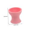 Beaupretty 2pcs Makeup Brush Cleaner Bowl Pan Silicone Cosmetic Brush Cleaner Pad for Home Travel Professional Use view 2