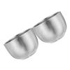 Ipetboom 2pcs Stainless Steel Shaving Foam Bowl Double Layer Heat Insulated for Men's Wet Shaving Shave Soap Cup Beard Bowl view 1