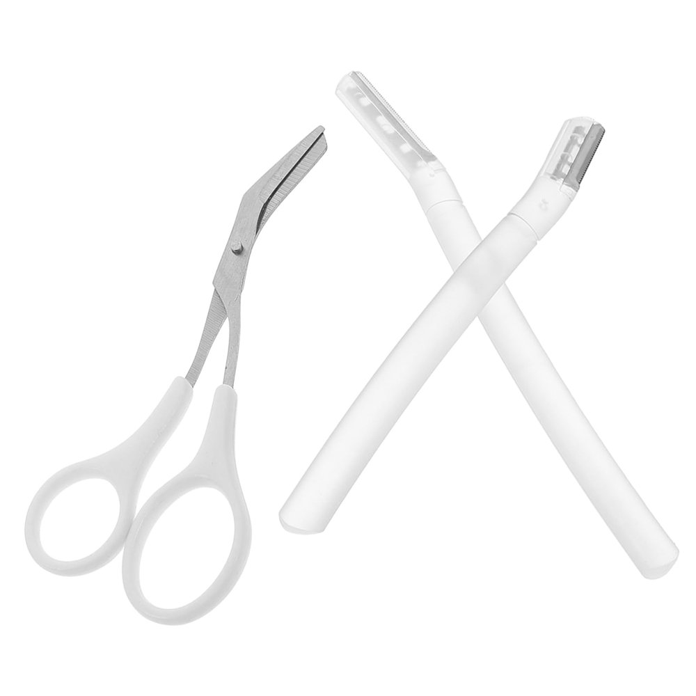 Ipetboom 1set Eyebrow Grooming Kit Blades Non- Eyebrow Trimmer Scissors for Men Women Complete Brow Care Tools for Beginners