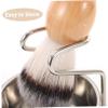 ELAYARD Stainless Steel Shaving Brush and Bowl Kit for Men Complete Wet Shaving Set Soft Bristles and Stand Elegant Grooming Accessories for Smooth Shave view 3