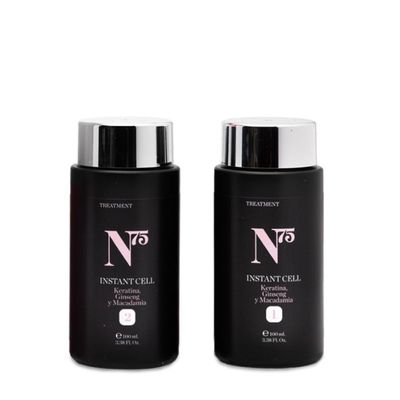 N75 Instant Cell Hair Treatment 2-Step Kit 100ml Deep Repair & Anti-Frizz for Damaged Hair Rejuvenating Keratin Formula with Ginseng & Macadamia Safe for All Hair Types
