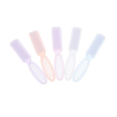 Baluue 15pcs Nail Brush Cleaner Set Handle Manicure and Pedicure Brushes for Nail Cleaning Mixed Design for Home and Salon Use