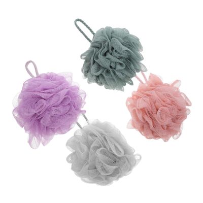 NIYANGLE 4pcs Soft Mesh Bath Loofah Exfoliating Shower Body Scrubber for Luxurious Bath Accessories for Men Women and Families for All Skin Types