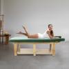 Ginelm Wood Wide Stationary, Physical Therapy Tables for Treatment, Spa Facial Beds, PU Leather Heavy Duty Professional Stationary Massage Bed, 74.8 x 31.5 x 24.4in view 4