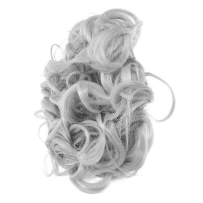 CTIRCHIU Curly Bun Hairpiece Comb Clip Lightweight Synthetic Hair Extension for Effortless Styling Unique Retro Chignon for Women Messy Bun Accessory -grey