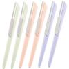 BATHVEVE Stainless Steel Eyebrow Razor Set 6 Pcs Facial Hair Shavers with Sliding Cover Precision Trimmer for Women for Eyebrow Shaping and Facial Grooming view 1