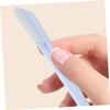 BATHVEVE Stainless Steel Eyebrow Razor Set 6 Pcs Facial Hair Shavers with Sliding Cover Precision Trimmer for Women for Eyebrow Shaping and Facial Grooming view 3