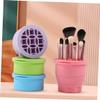 BATHVEVE Folding Silicone Makeup Brush Cleaner Bowl Compact Design for Cleaning of Brushes and Sponges Reusable and Space-saving Tool for view 2