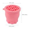 BATHVEVE Folding Silicone Makeup Brush Cleaner Bowl Compact Design for Cleaning of Brushes and Sponges Reusable and Space-saving Tool for view 3