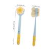 Beatifufu Shower Body Brush with Handle Double-Sided Exfoliating Back Scrubber for Deep Cleaning Includes Foot File for Two-one Bath Tool view 2