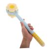 Beatifufu Shower Body Brush with Handle Double-Sided Exfoliating Back Scrubber for Deep Cleaning Includes Foot File for Two-one Bath Tool view 4