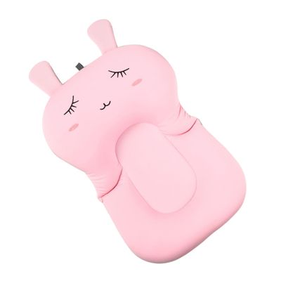 ANDRESLAD Non-Slip Bath Cushion for Newborns Soft Floating Bath Mat Strong Suction Cups Waterproof Infant Shower Safety for Use