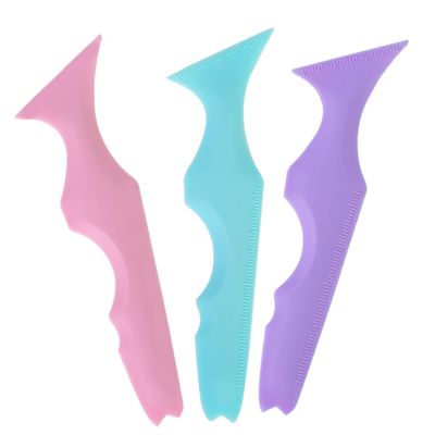 PartyKindom 3pcs Silicone Makeup Tool for Eyeliner Mascara Lipstick Application Easy Use Stencils for Precise Eye Lip Makeup Scale Assistance for Beginners