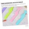 PartyKindom 3pcs Silicone Makeup Tool for Eyeliner Mascara Lipstick Application Easy Use Stencils for Precise Eye Lip Makeup Scale Assistance for Beginners view 4