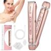 2 in 1 Women Electric Shaver Dual Head Bikini Trimmer for Women IPX7 Waterproof Wet & Dry Use Body Hair Trimmer and Facial Hair Remover for Bikini Underarm Leg Arm Body Face view 1