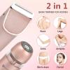 2 in 1 Women Electric Shaver Dual Head Bikini Trimmer for Women IPX7 Waterproof Wet & Dry Use Body Hair Trimmer and Facial Hair Remover for Bikini Underarm Leg Arm Body Face view 2
