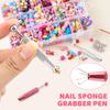 2 Pcs Piercing Ball Grabber Tool, Piercing Changing Tools Diamond Claw Tweezers Jeweler Pick Up Tool 4 Claw Gem Picker Tool Chip Pick for Small Parts Pickup(Silver+Pink) view 4