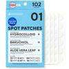 caraseoul Pimple Patches, 2 Size Hydrocolloid Acne Patch for Zits and Blemishes, Bakuchiol & Aloe Vera, Korean Skin Care, Easy to Use  Dermatology Tested view 1