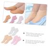 CALLARON 3pairs Moisturizing Lotion Socks for Women of Elastic Spa Socks for Intensive Foot Care Overnight Hydration Treatment for Dry Cracked Feet Skin Tone view 3