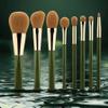 TEOYETTSF 8 Green Sparkling Soft Hair Makeup Brush Set Solid Wood Brush Rod Makeup Tool view 2
