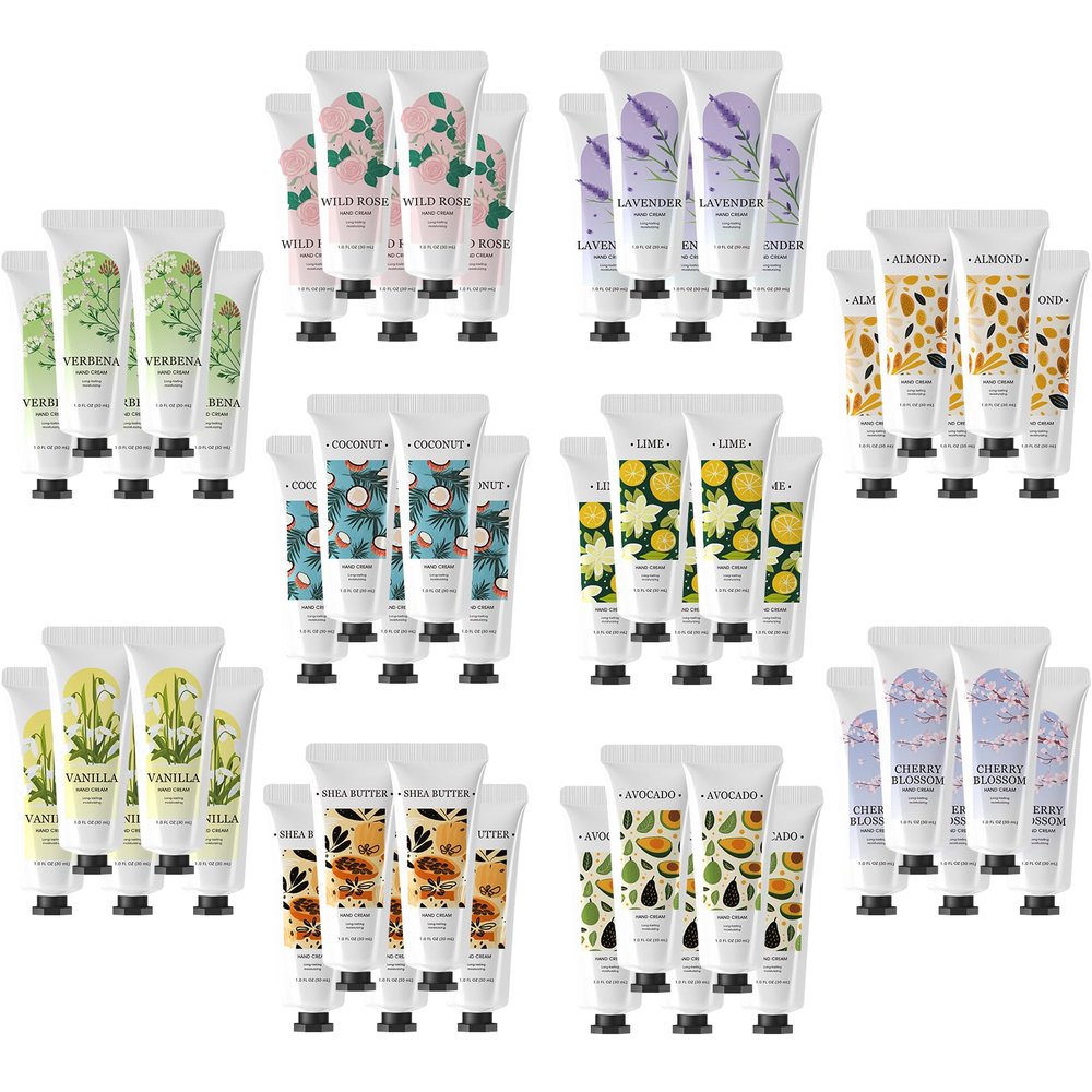BODY & EARTH Hand Cream Bulk 50 Pack Hand Lotion Gift Set Hand Lotion Travel Size Bulk Lotions for Gifts Stocking Stuffers and Bridesmaid Gifts