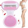 GENGUTOO Women Manual Body Hair Shaver Trimmer Portable Face Leg Hair Removal Tool Pink for All Body Parts view 2