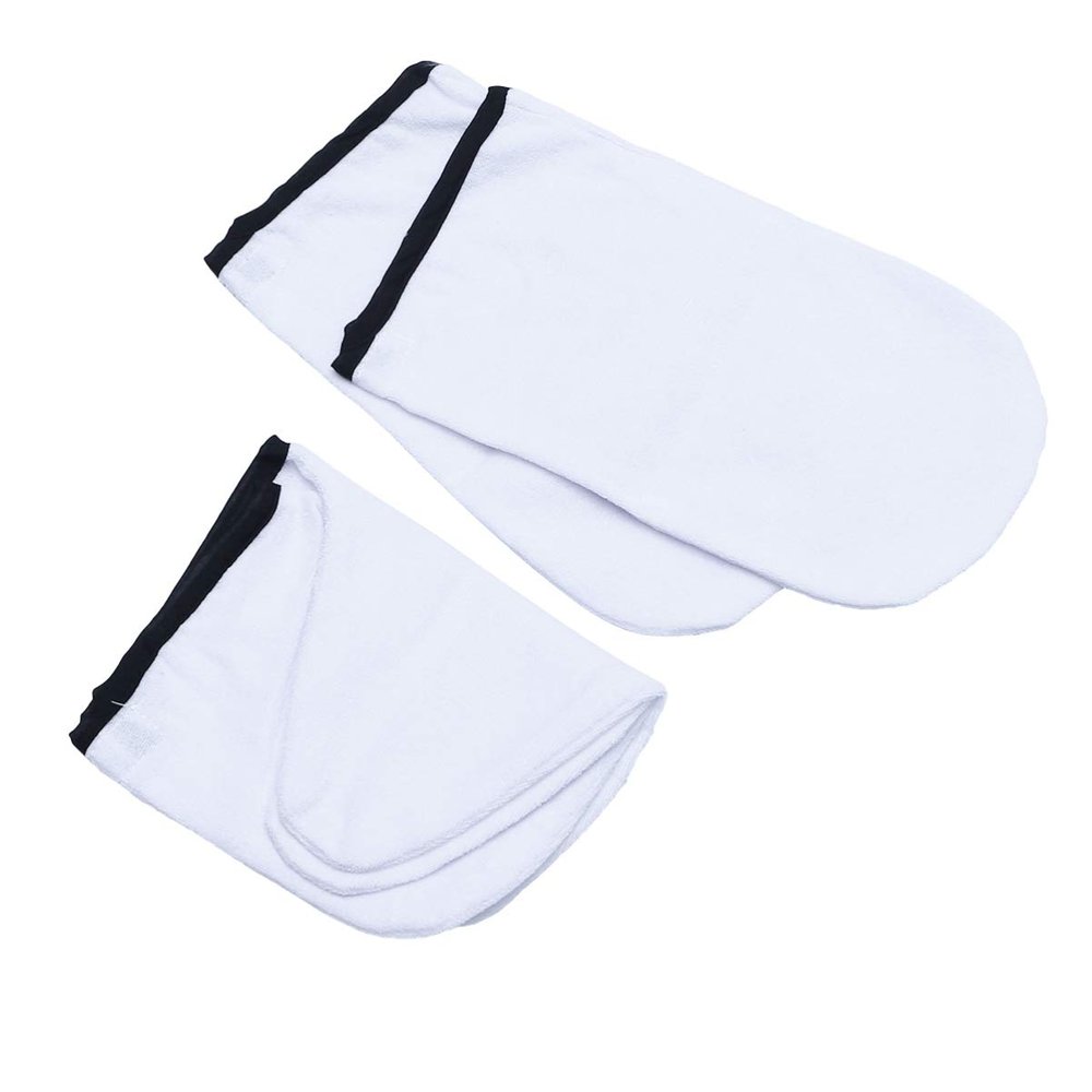 Garneck 2pairs Paraffin Wax Bath Gloves for Hand Treatment Spa Cover Cotton Insulated Gloves Cloth