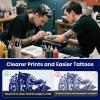2026 New Tattoo Stencil Printer Machine for Tattoo Artists&Beginners,with 10 pcs Tattoo Transfer Paper and Folded Paper,Compatible with Phone/Pc,Thermal Portable Inkless Wireless Printer (Cool Black) view 3