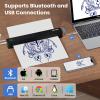 2026 New Tattoo Stencil Printer Machine for Tattoo Artists&Beginners,with 10 pcs Tattoo Transfer Paper and Folded Paper,Compatible with Phone/Pc,Thermal Portable Inkless Wireless Printer (Cool Black) view 4