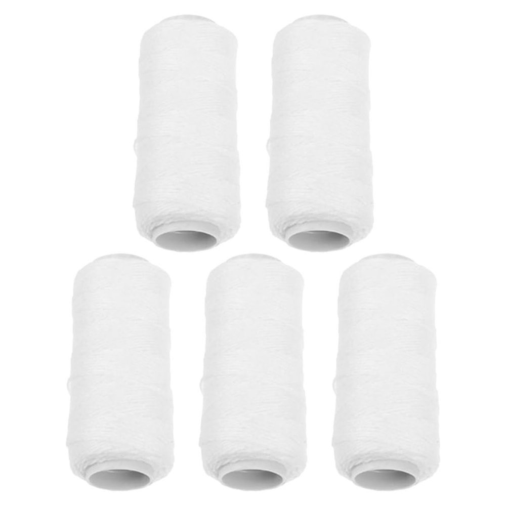 EXQUIMEUBLE 5rolls Cotton Thread Facial Puller Hair Remover Waxed Cord Face Hair Removal Tool Eyebrow Threading Thread Replacement for Epilator