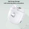Automatic Electric Nail Clipper,Electric Fingernail Cutter with Light Fingernail Cutter Nail Scraps Storage Rechargeable for Kids Seniors Adult (White) view 3