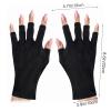 YUXIANLB UV Protection Gloves for Gel Nails, Halloween Fingerless Gloves, 3 Pairs Compression Glove for Gel Manicures, Nail Supplies, Stretchy Breathable Fabric for Nail Techs, DIY Salon Use view 4