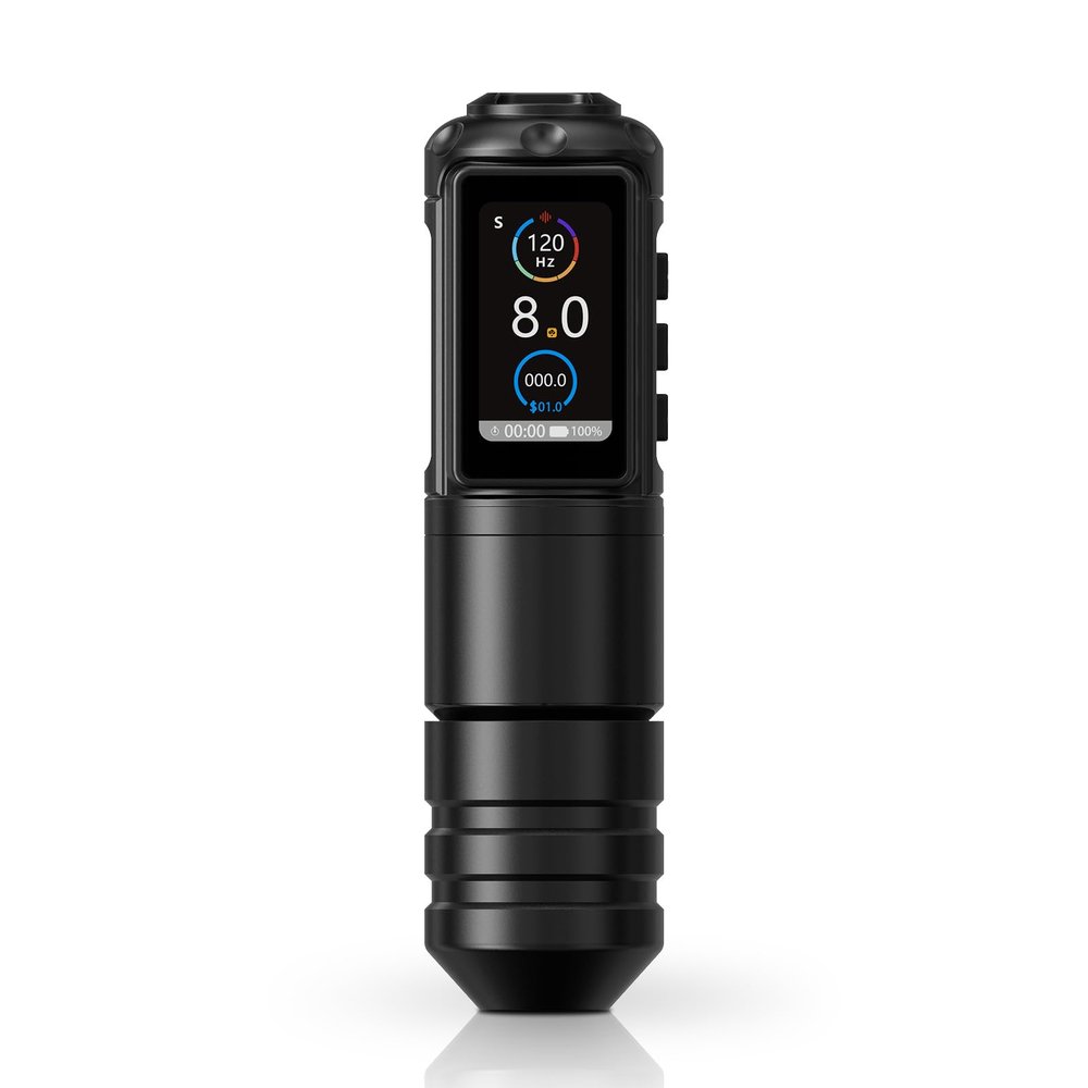 Ambition Ninja Pro Tattoo Machine with Coreless Motor - Rotary Cartridge Tattoo Pen with 2000mAh Power Supply for Professionals and Beginners Tattoo Artists