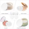 18 Pieces Powder Puff, Soft Velour Setting Powder Puffs Round Washable Makeup Face Compact Pads for Loose and Foundation, 2.36 Inch (White) view 3