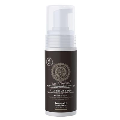 Tweakd by Nature - 2XL Fiber Lift & Style Volumizing Foam, Styling Foam and Mousse for Hair Volume, Heat Protectant, Hydrating for Long-Lasting Softness, Cruelty Free (5oz)